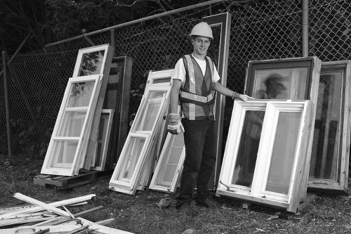 Home clearance team organizing items