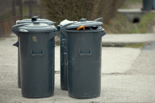 Step-by-step waste removal process in a home