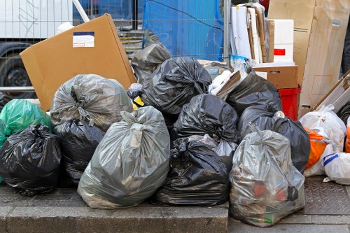 Trucks and equipment used for business waste removal services.